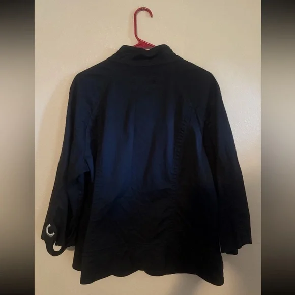 LAL Women’s Black Half Sleeve Blazer Dress Shirt Jacket 2X - Picture 4 of 5